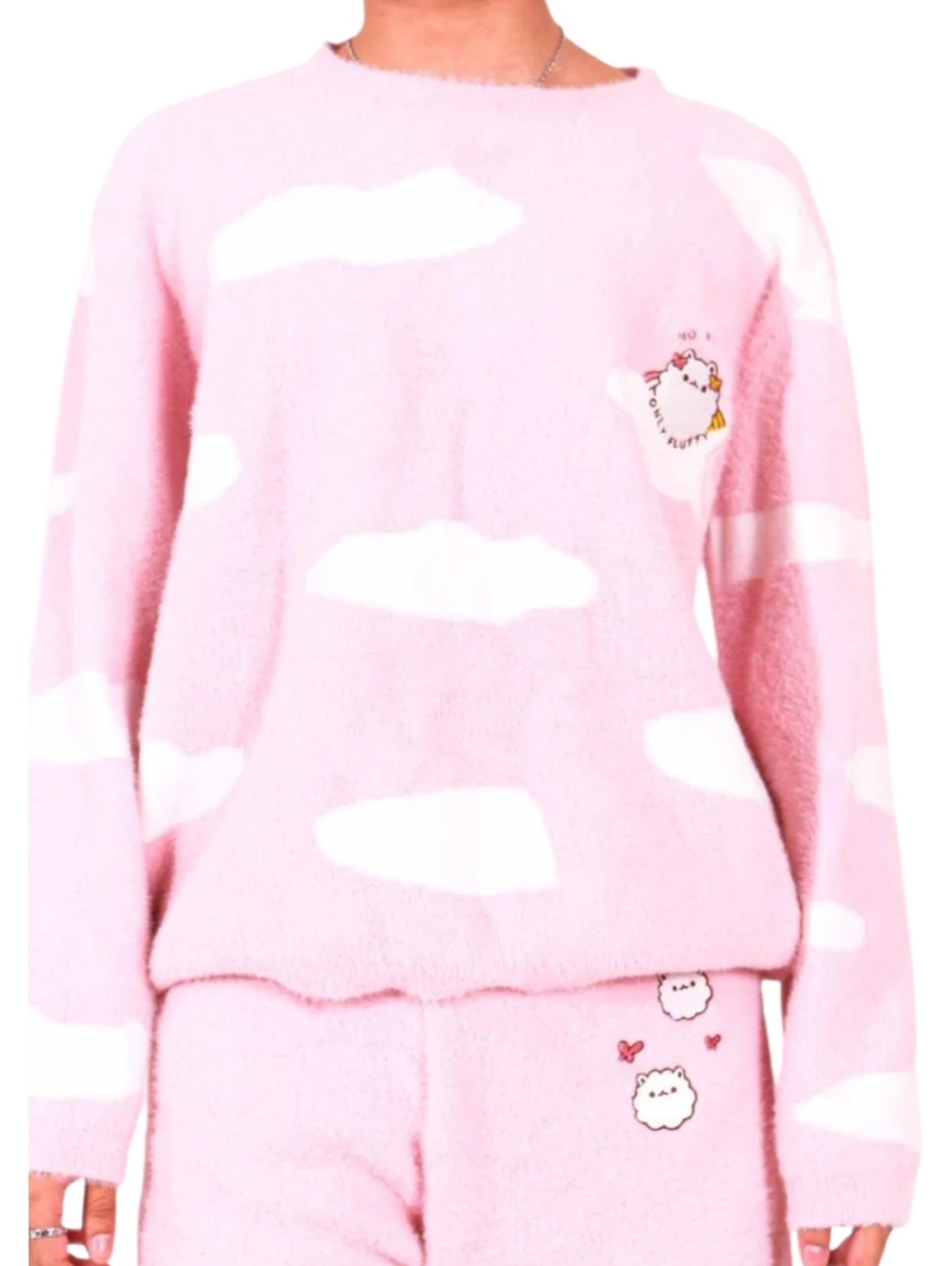 PAWS OF PRIDE pink cloud No Boys Only‎ Fluffy Limited Edition pullover sweater M